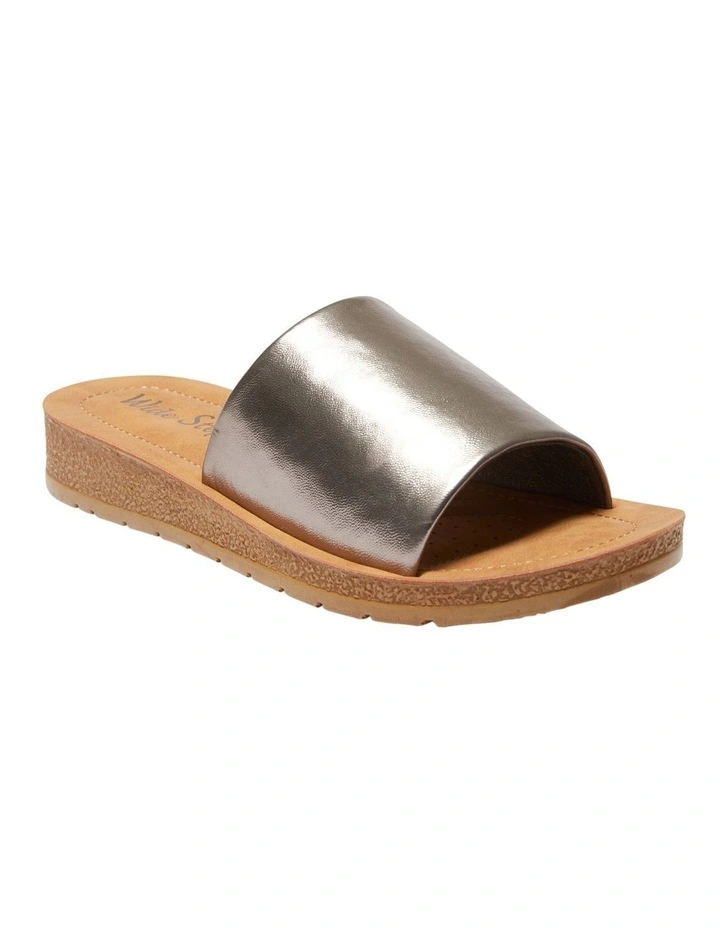 Enid Sandals in Pewter Smooth