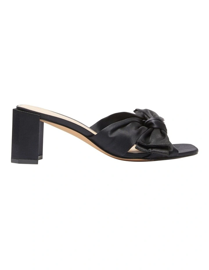 Aria Sandals in Black Satin