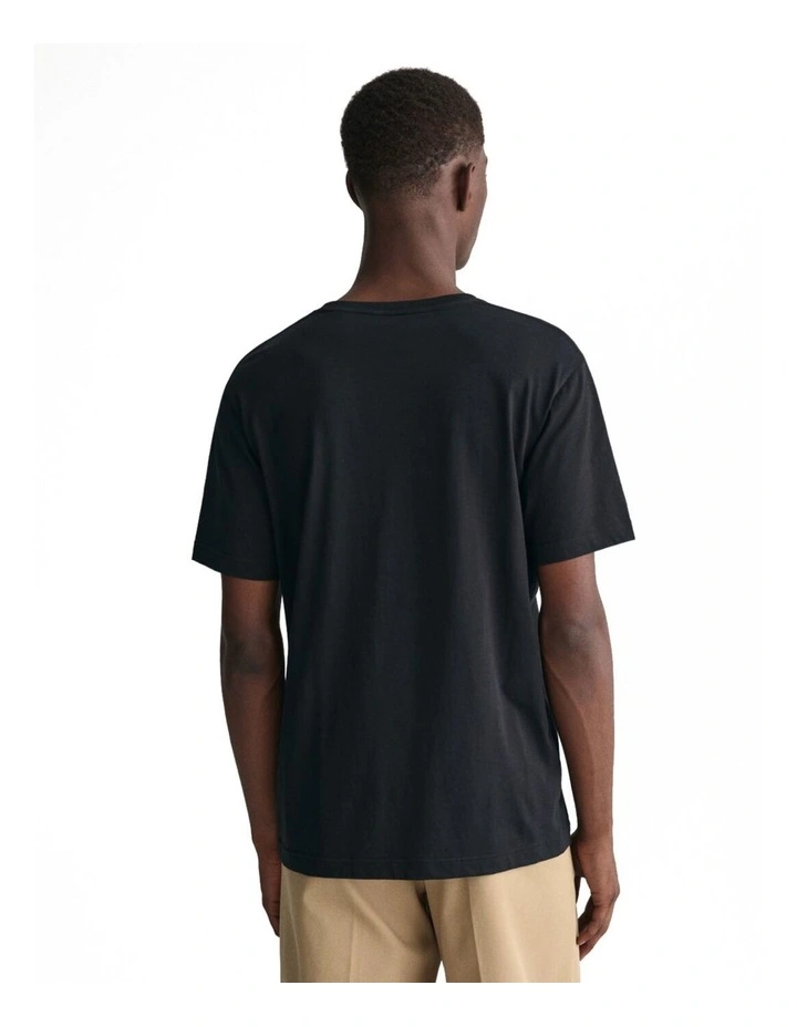 Embroidered Archive Shield T-Shirt in Black