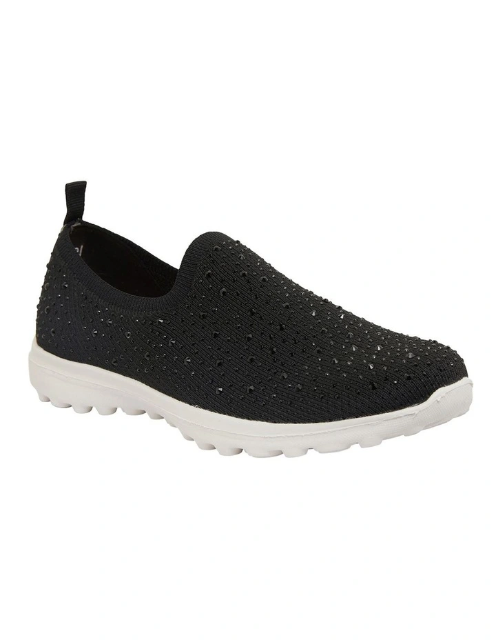 Parlour Black Diamante Sneakers