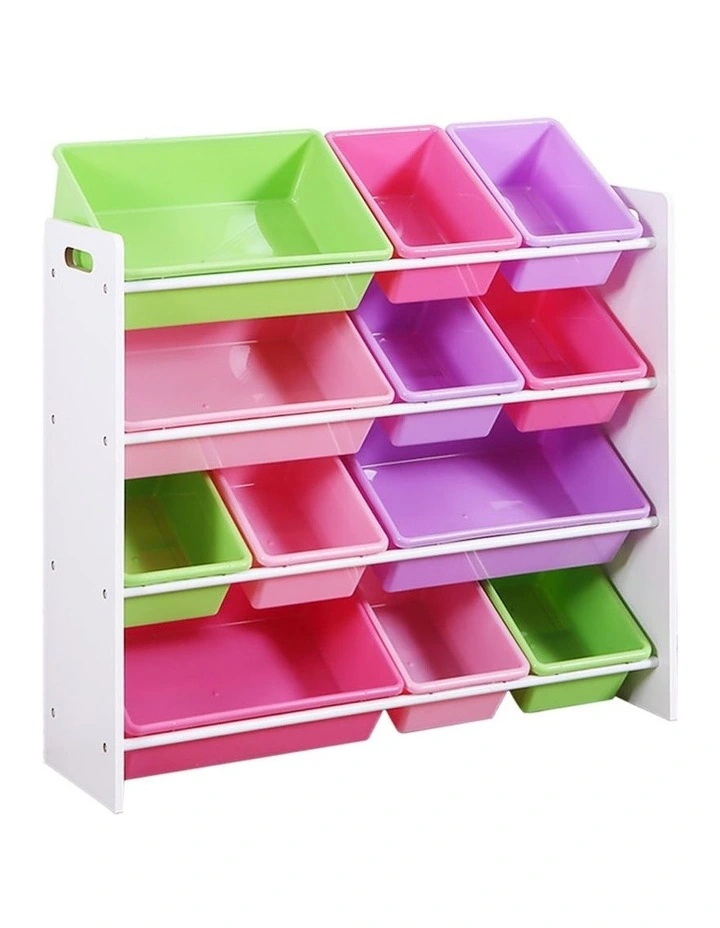 12 Bin Display Shelf & Toy Box in Assorted