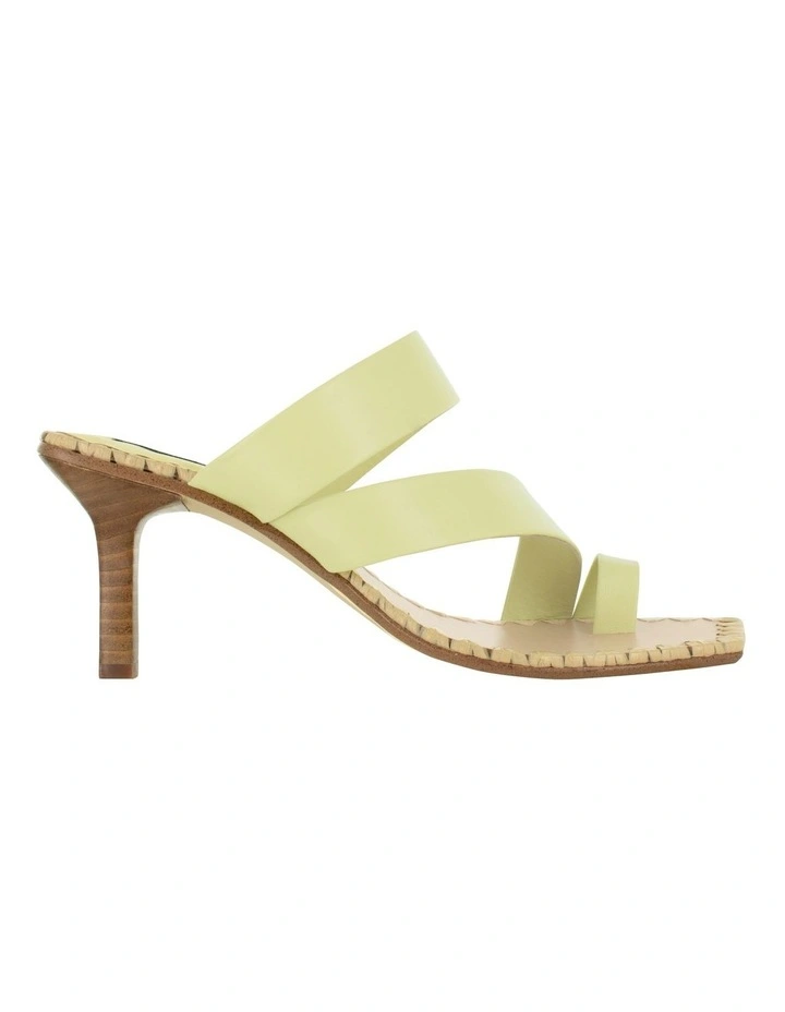 Mandi Heeled Mules in Yellow