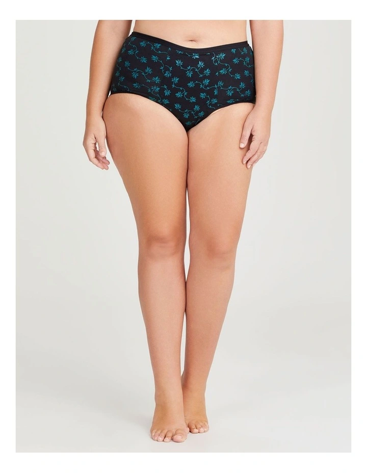 Period Night Heavy Undies in Teal Floral