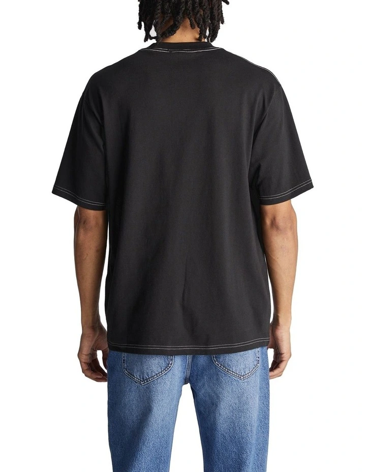 Twitch Baggy Tee in Black Contrast