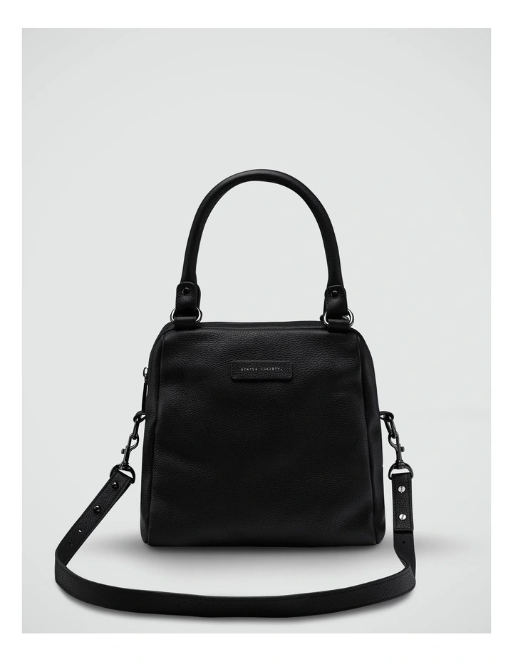 Last Mountains Double Handle Satchel Bag in Black