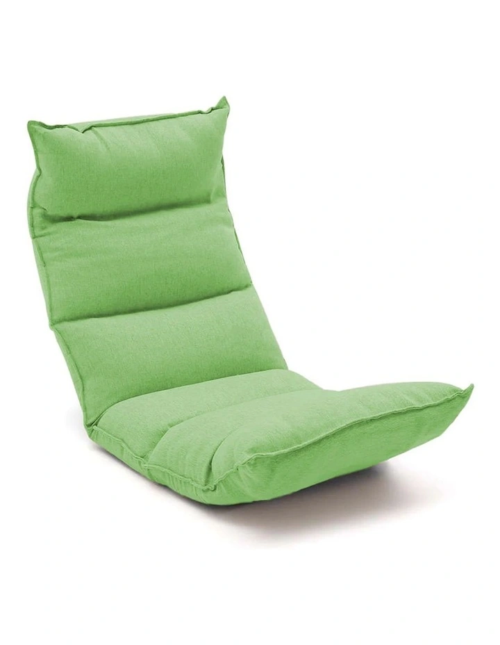 Foldable Floor Lounge Recliner Chair in Green
