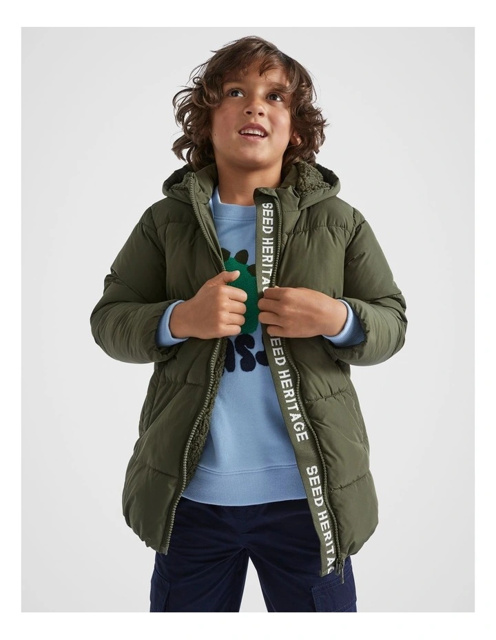 Core Puffer Jacket in Pine
