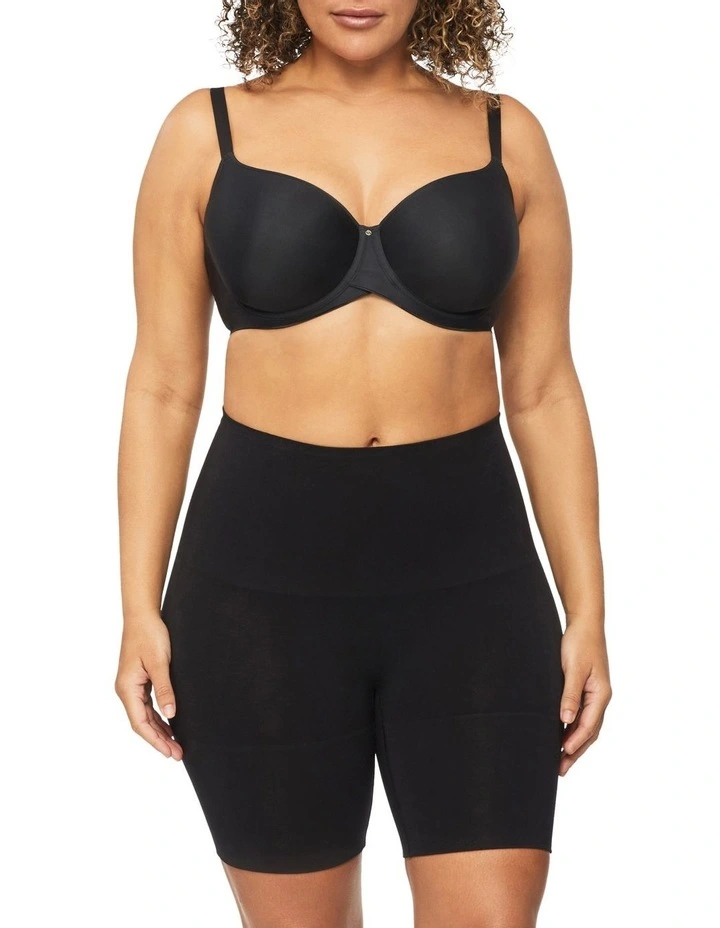 Bamboo Essentials Waisted Shaper Short in Black