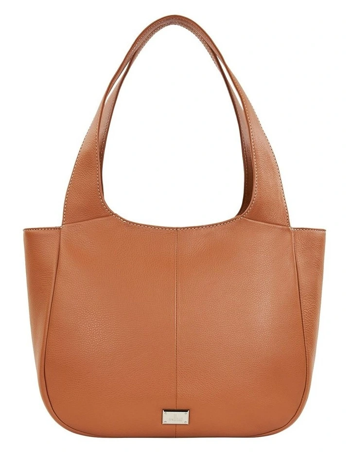 Milan Leather Tote in Tan