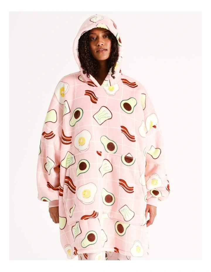 Oversized Hoodie in Pink Brekky