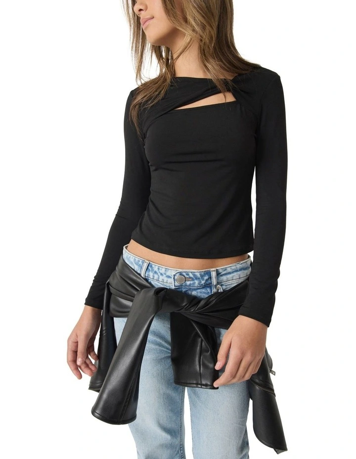 Sonia Cut Out Top in Black