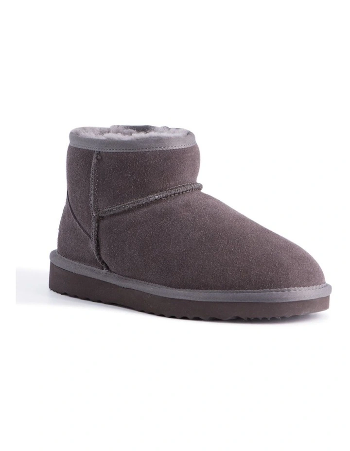 Women Short Sheepskin Ankle UGG Boot Grey