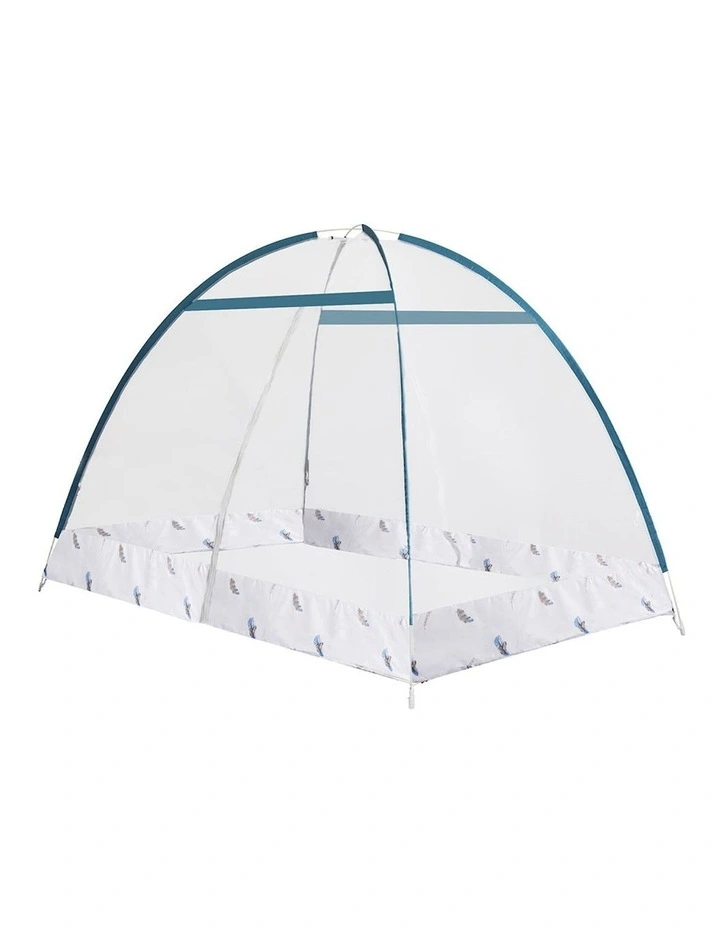 Foldable Mosquito Bed Nets in Blue/White