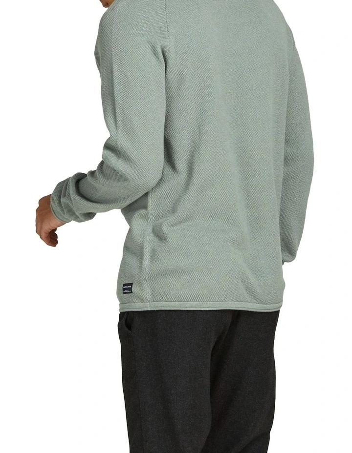 Hill Crew Neck Knit Sweater in Slate Grey