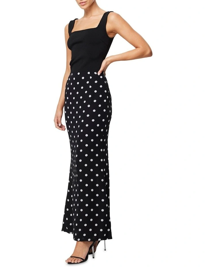 Soft Spot Midi Skirt in Polka Dot