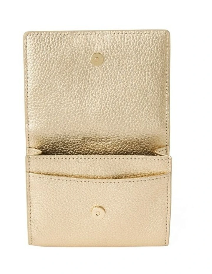 Charis Leather Cardholder in Gold