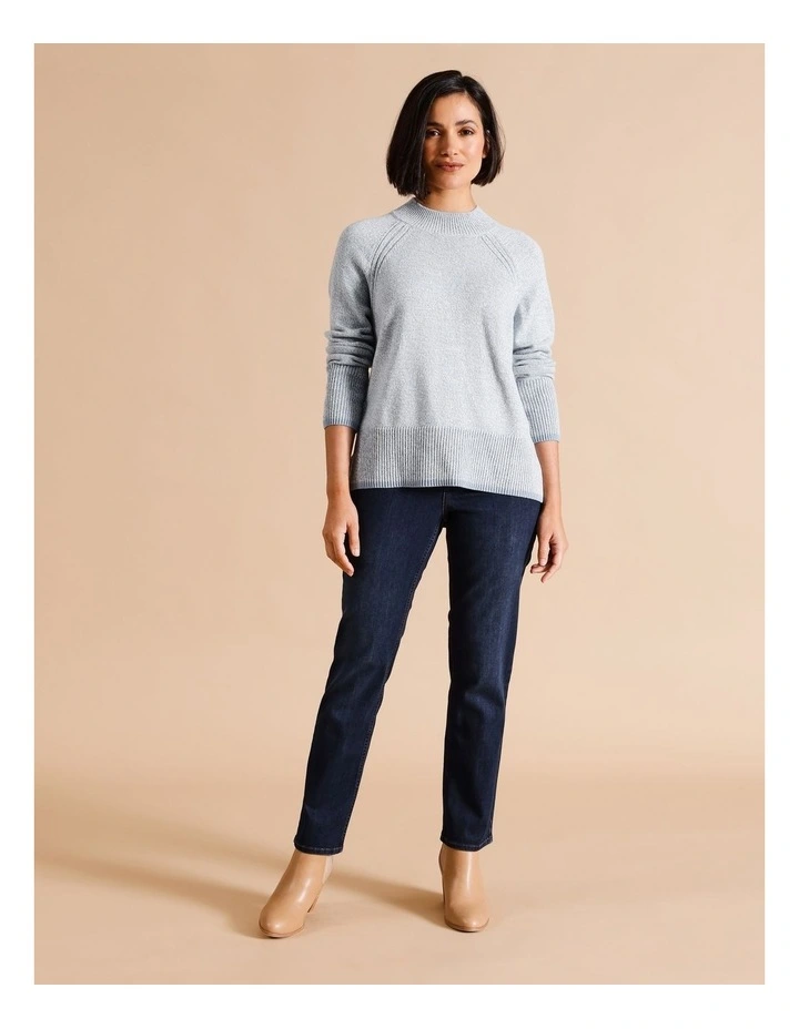 Organic Cotton Blend Wardrobe Staple Straight Jean In Dark Wash