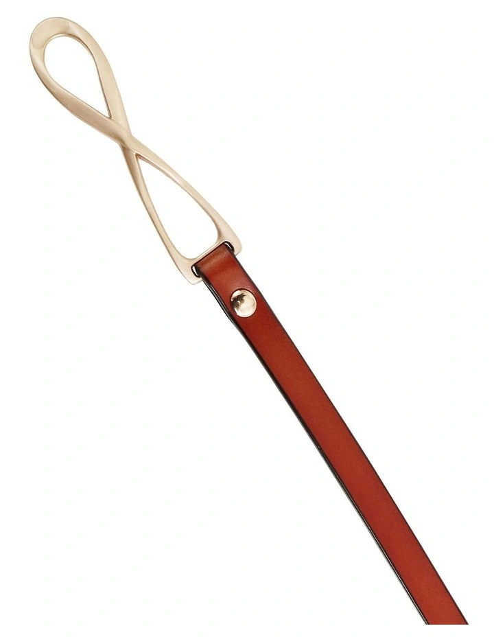 London Mood Leather Tie Belt in Brown