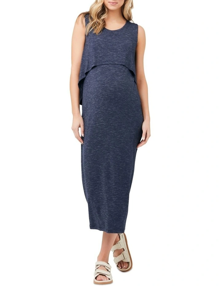Swing Back Maxi Dress in Blue