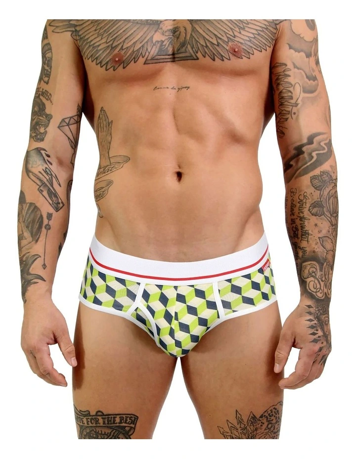 Mens Bamboo Brief in Green