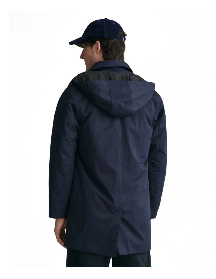 Padded Carcoat Evening Jacket in Blue