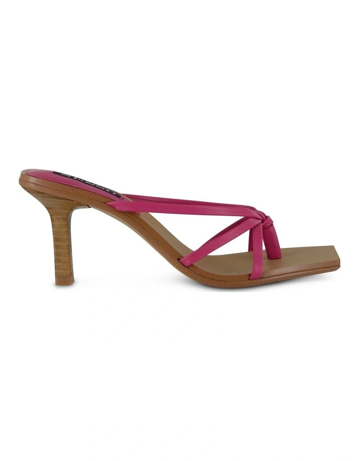 Maria Heeled Mules in Pink