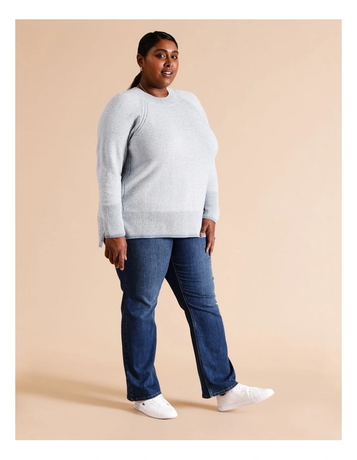 Organic Cotton Blend Wardrobe Staple Straight Jean in Mid Wash