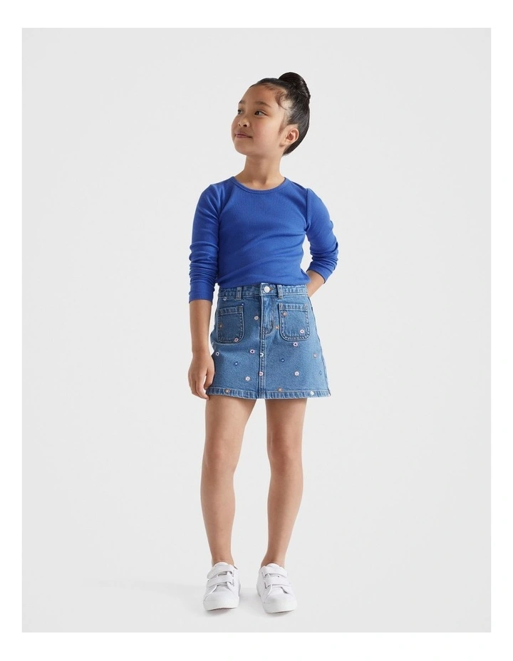 Core Rib Tee in Cobalt Blue