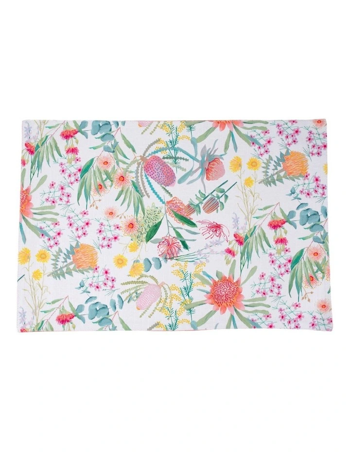 Royal Botanic Gardens Native Blooms Cotton Placemat 48x35cm in Multi