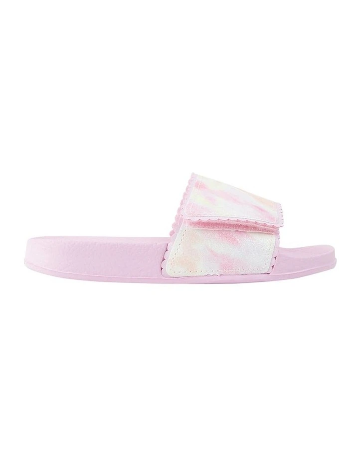 Kenna Swirl Slide Beach Sandals in Pink