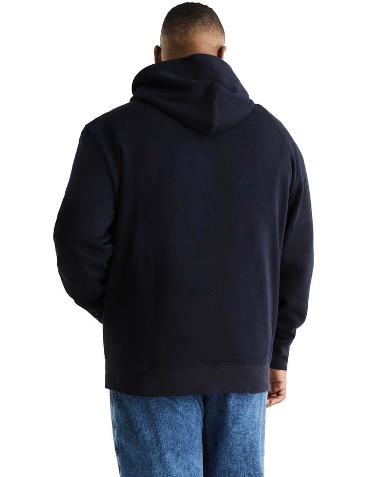 Big & Tall Flag Logo Hoody in Navy