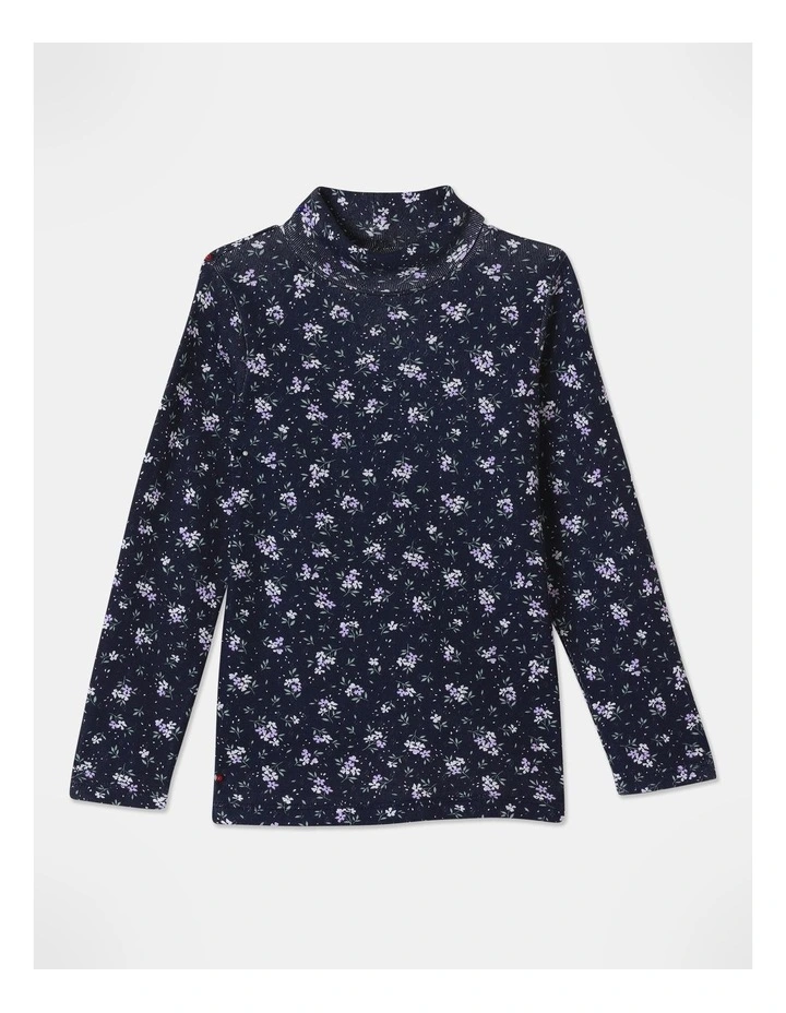 Rolll Neck Top in Navy