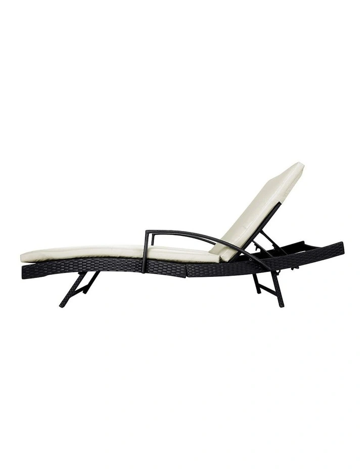 Outdoor Sun Wicker Lounge 2 Piece in Beige