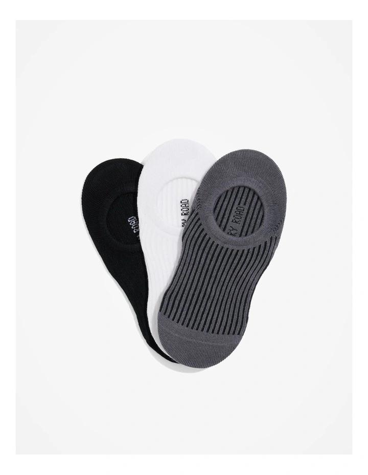 No Show Sock Pack Of 3 in Mineral