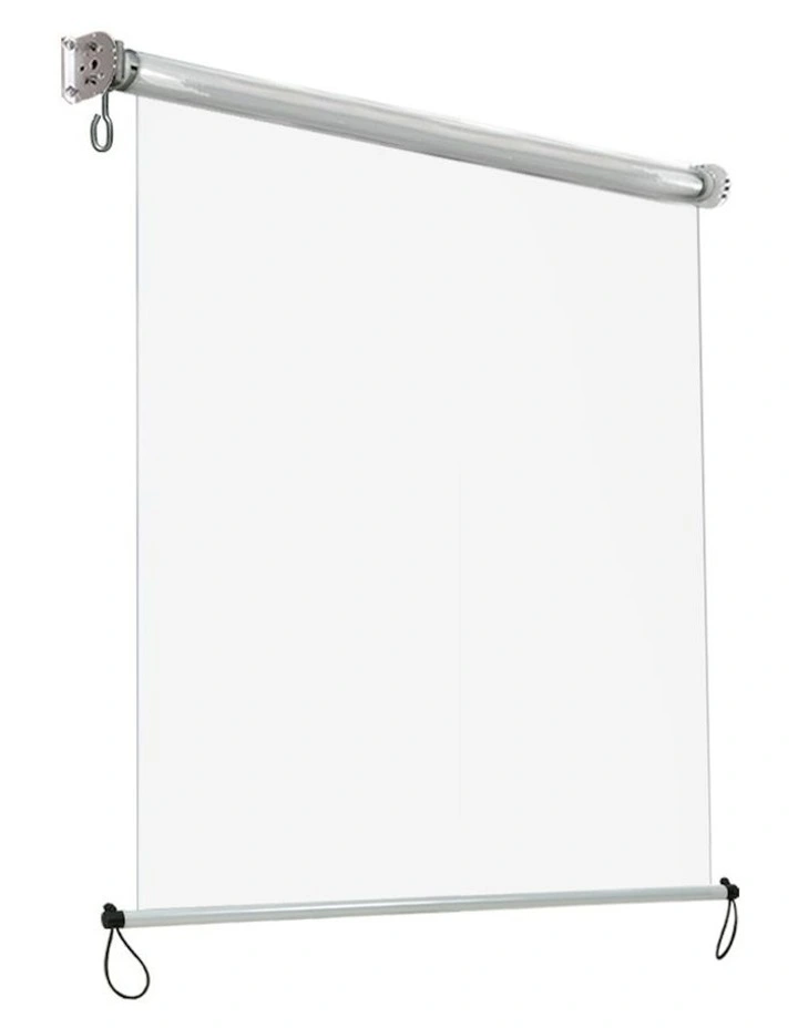 Outdoor Blind Roll Down Awning Canopy Window Shade 1.2X2.4M in Clear
