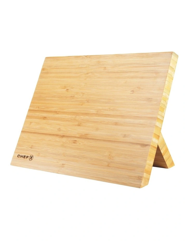 Universal Bamboo Magnetic Knife Stand in Natural Wood