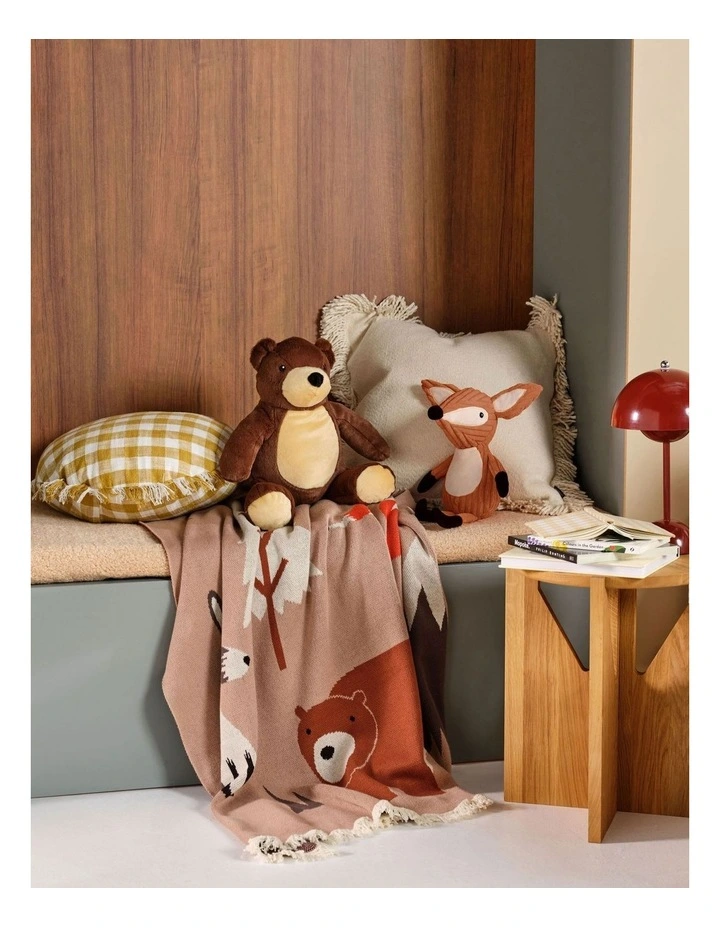 Woodland Winter Throw in Brown