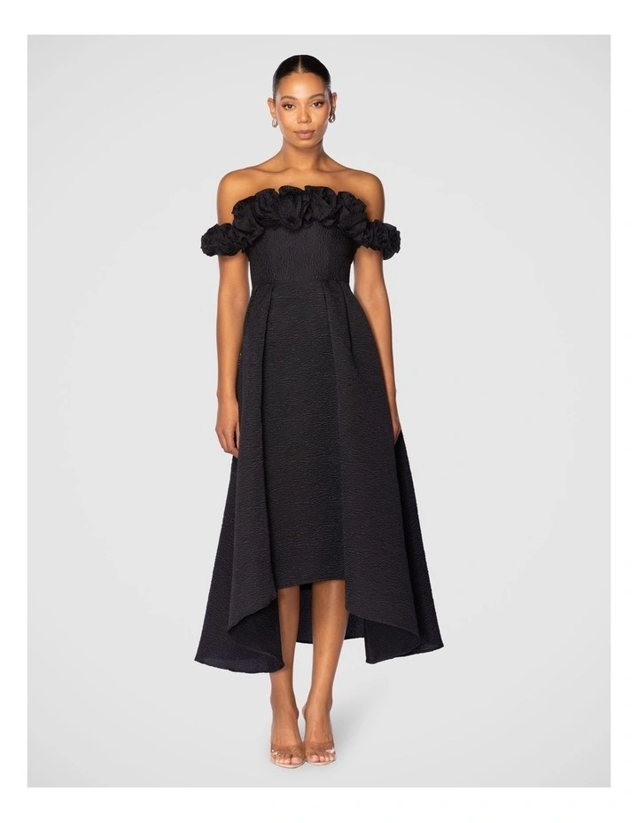 Allegra Rose A-Line Midi Dress in Dark Navy