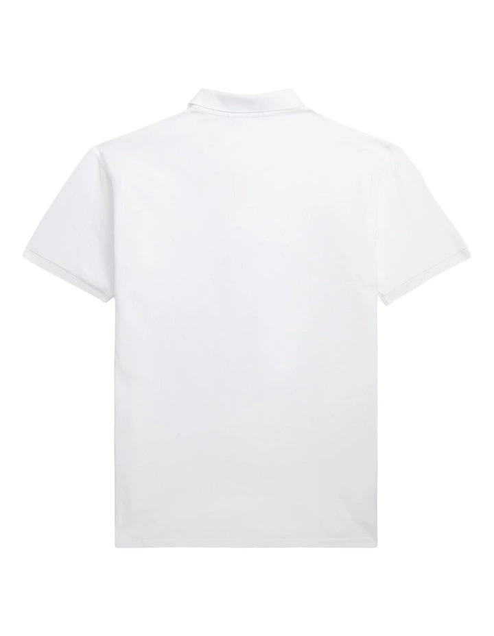 Big Fit Mesh Polo Shirt in White