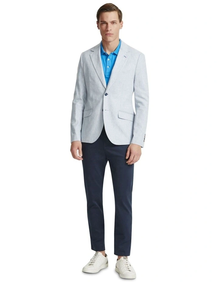 Blake Linen Blend Blazer in Sky