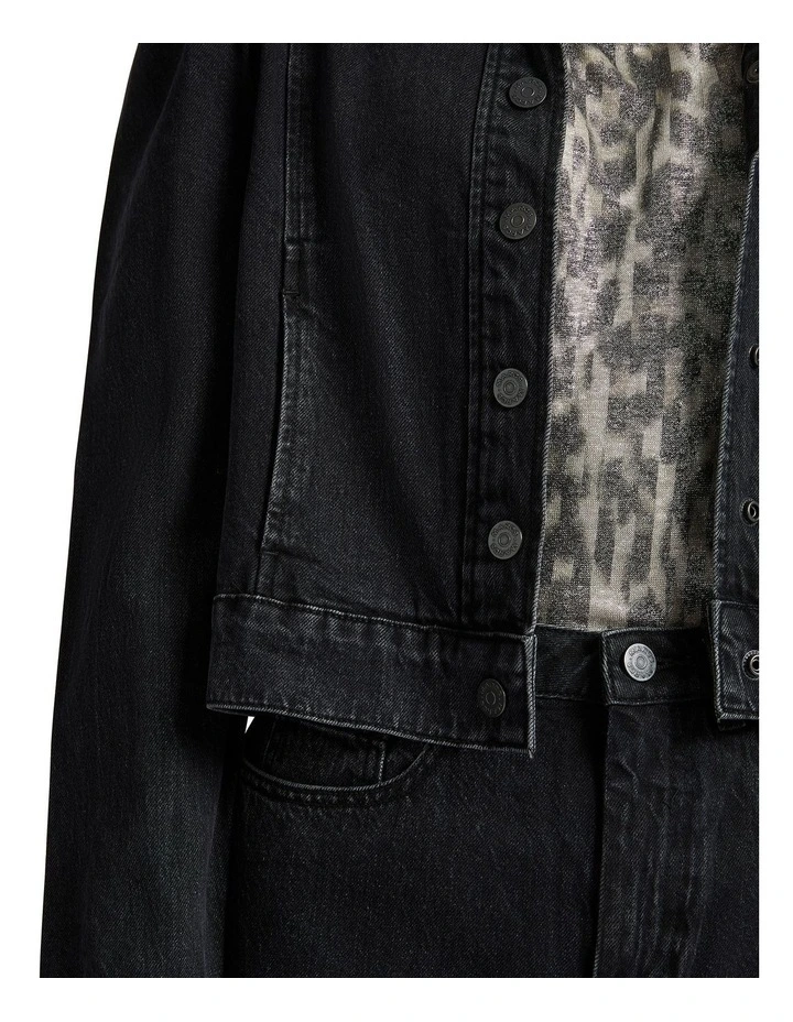 Jay Denim Jacket in Washed Black