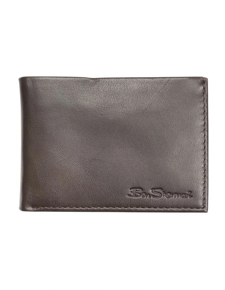 RFID CC fold wallet in Brown