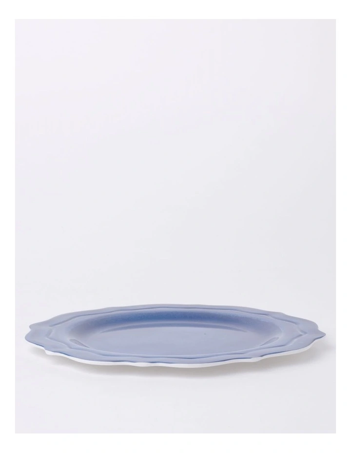 Mediterranean Scalloped Dinner Plate in Blue
