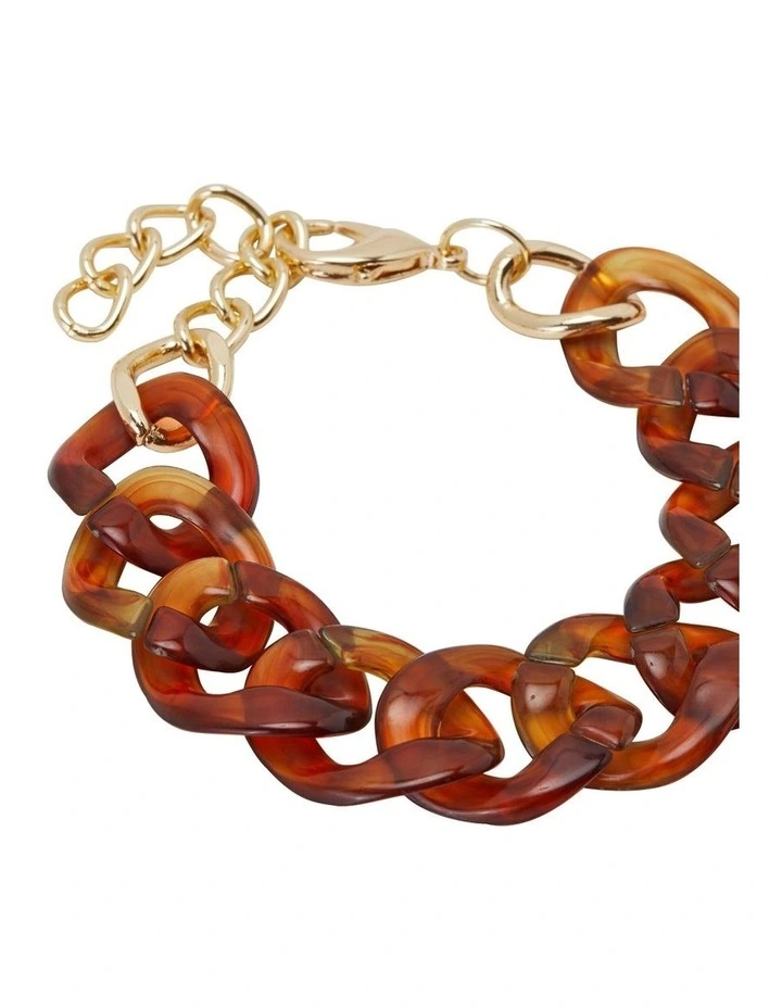 Porsha Resin Bracelet in Tortoise Shell
