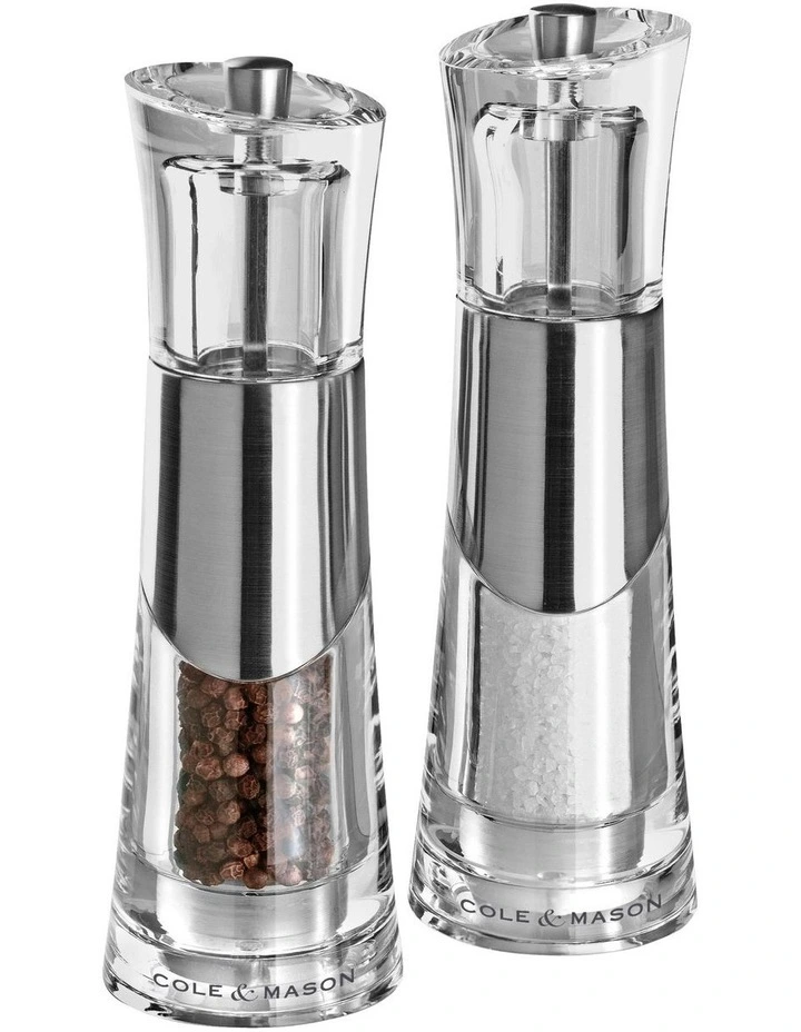 Bobbi Salt and Pepper Mill Set in Silver
