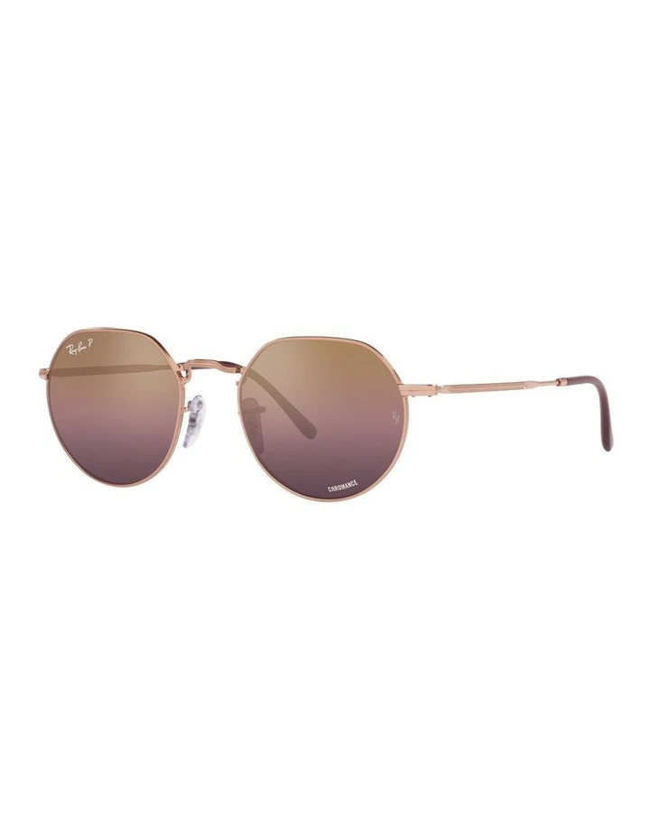 Jack Polarised Sunglasses in Rose Gold