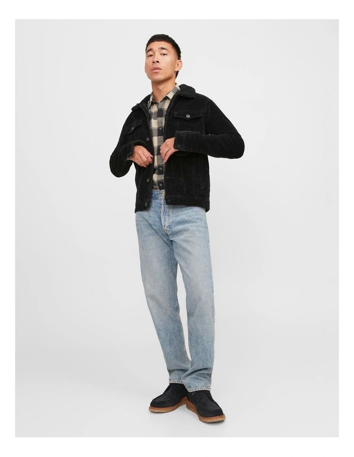 Alvin Sherpa Corduroy Jacket in Black