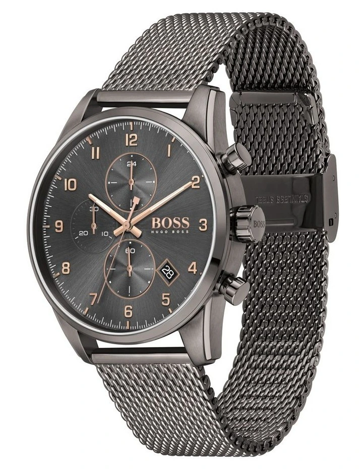 Skymaster 44mm Chrono Grey Mesh Watch 1513837