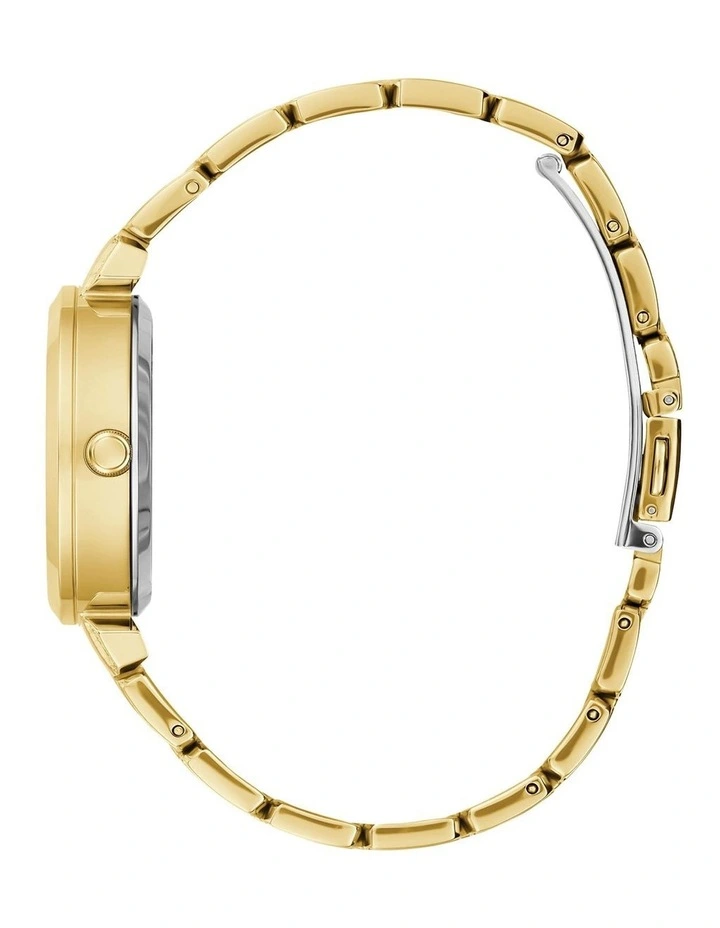 Crystal Clear Stainless Steel Watch in Gold