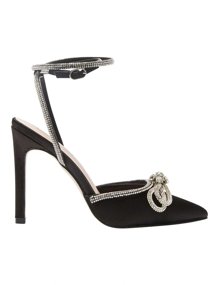 Rory Heeled Shoes In Black Satin